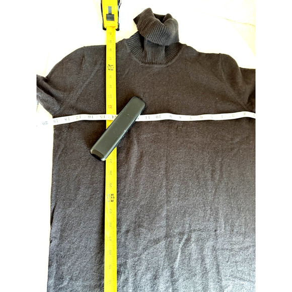 Malo 100% Cashmere Knee Length Fitted sweater Dress brown Italy Classic Sz-M - Picture 10 of 11